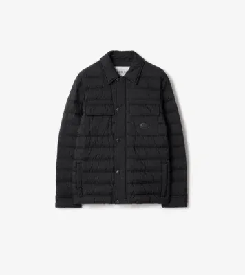 Nylon Padded Overshirt in Black