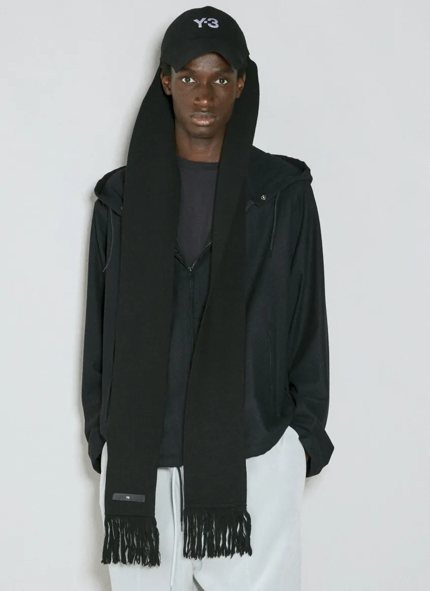 Contrast Logo Baseball Cap With Scarf