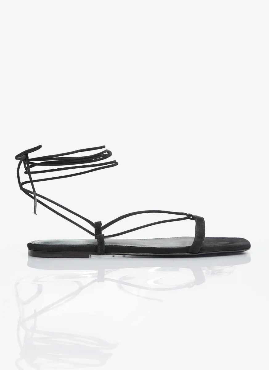 The Suede Tie Sandals