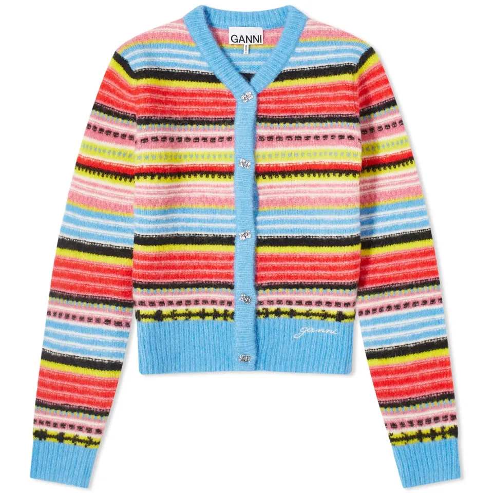Soft Wool Stripe Cardigan