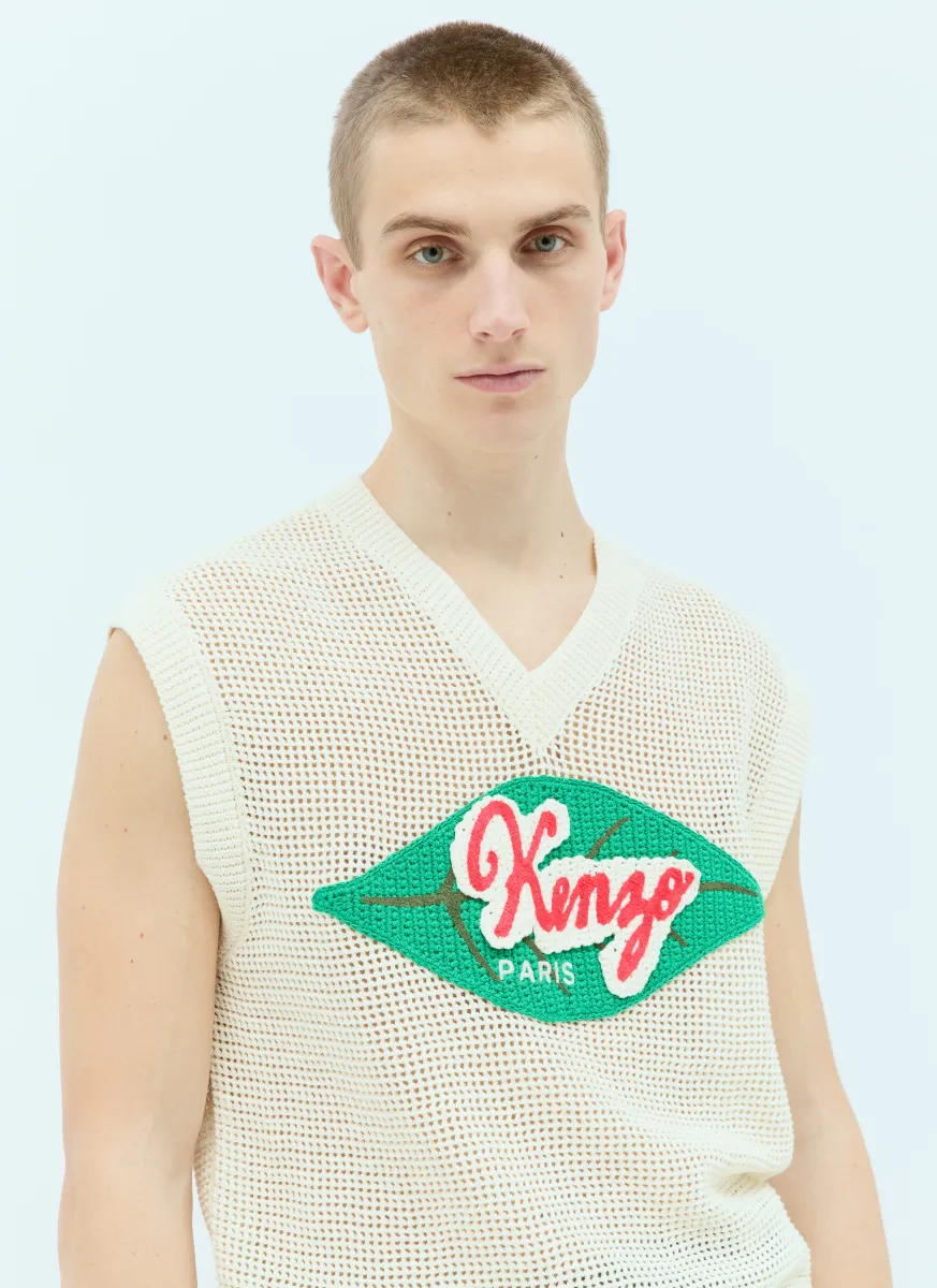 Fruit Stickers Knit Vest