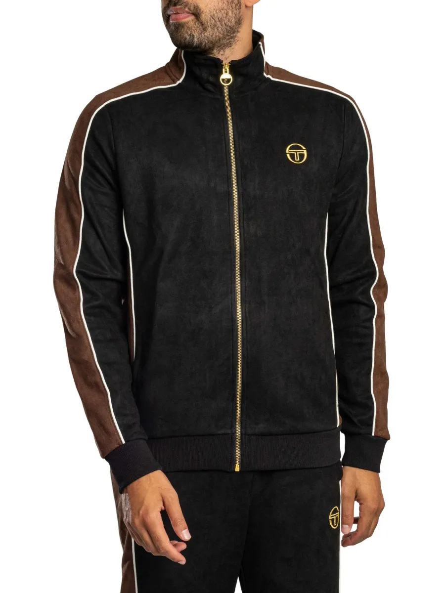 Contrasto Suede Track Jacket