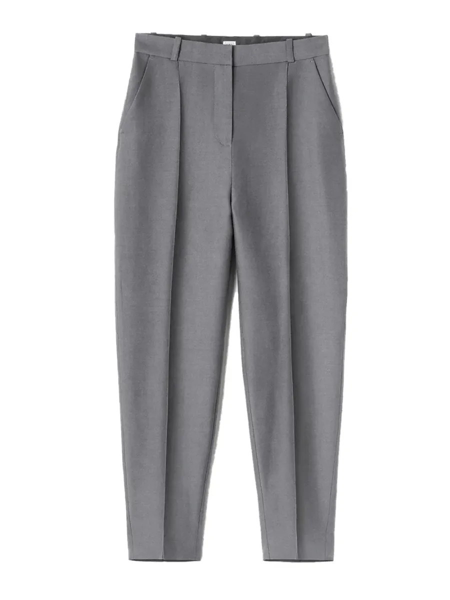sewn pleat evening trousers