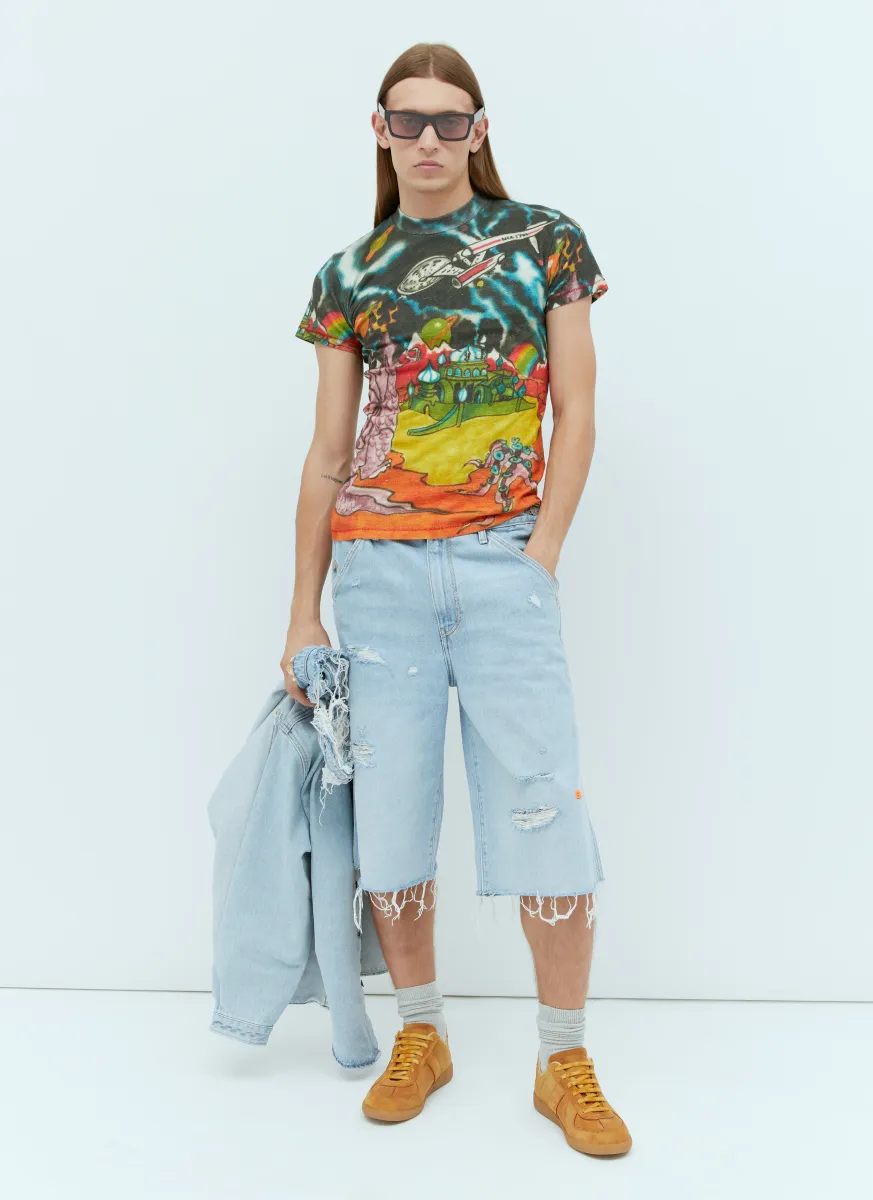 Graphic Print Knit Shirt
