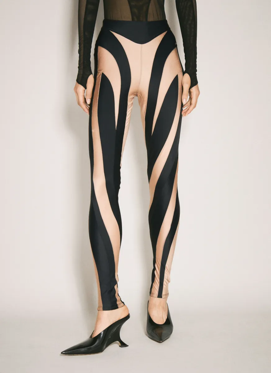 Bi-Colour Spiral Leggings