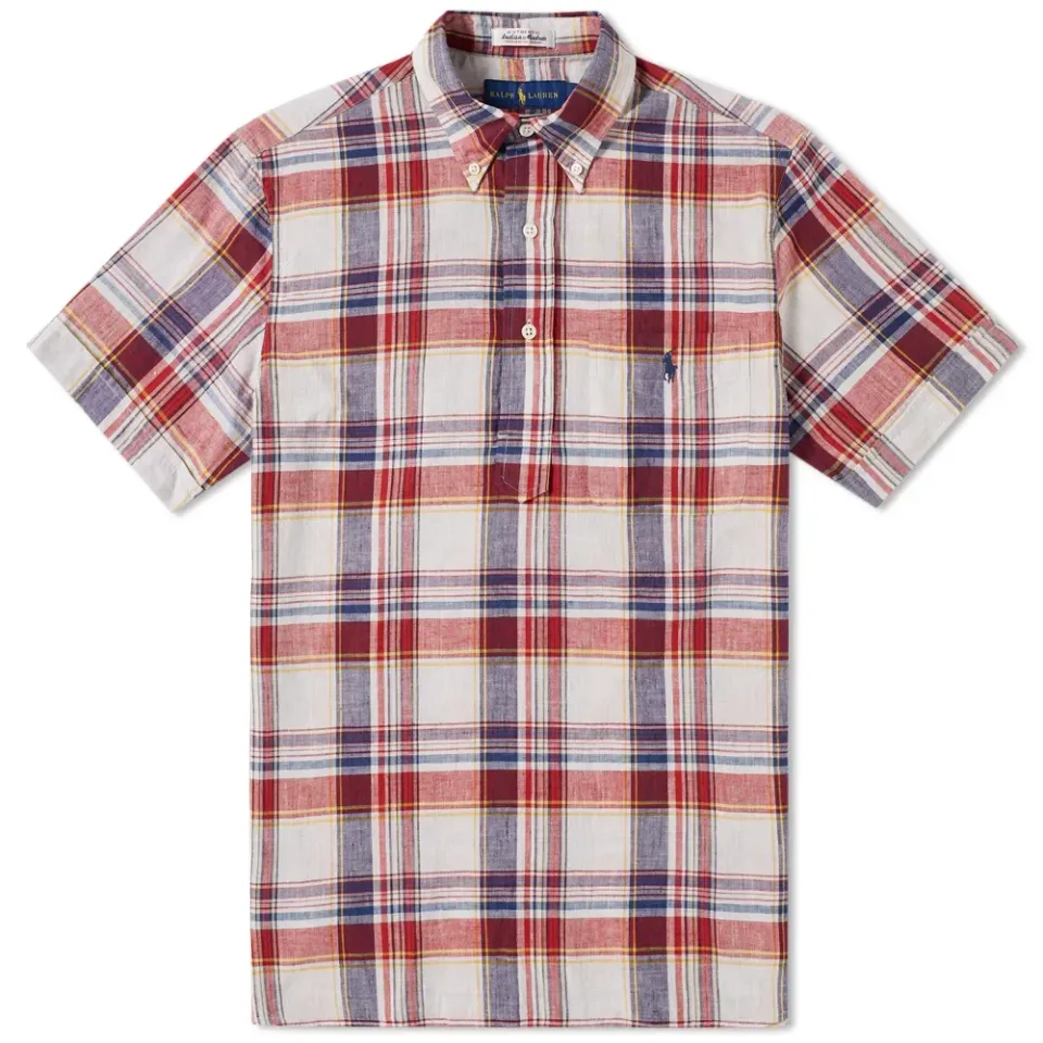 Button Down Popover Madras Shirt