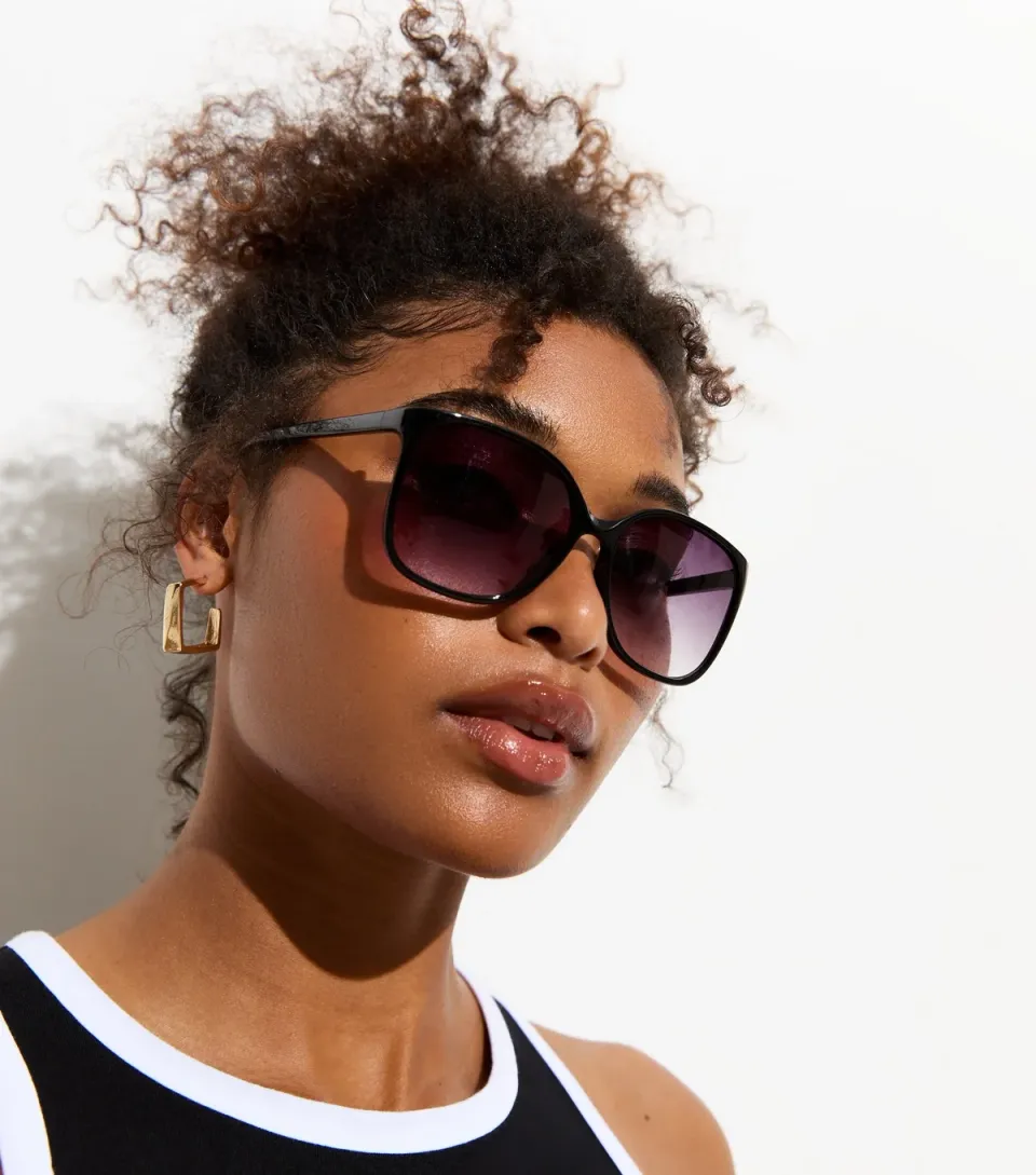 Black Round Frame Sunglasses