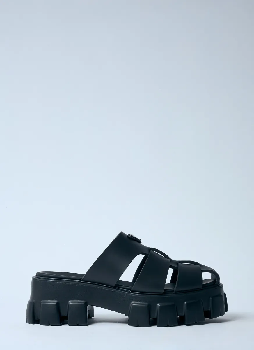 Logo Plaque Rubber Sandals