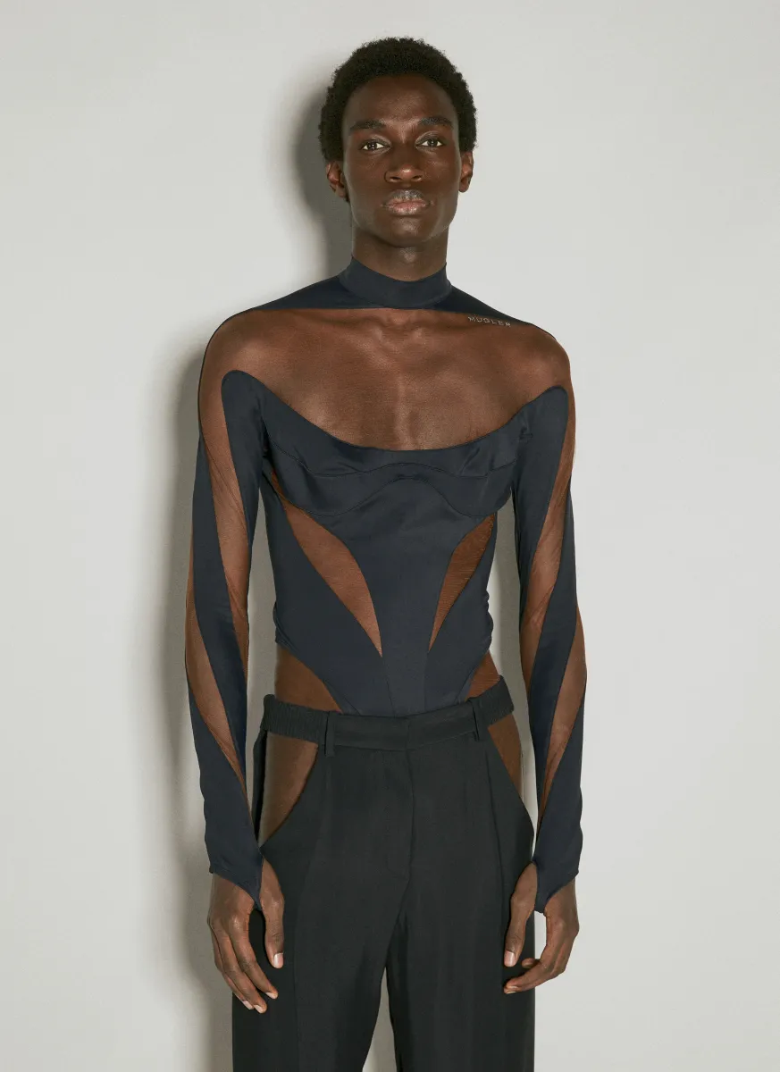 Illusion Neckline Bodysuit