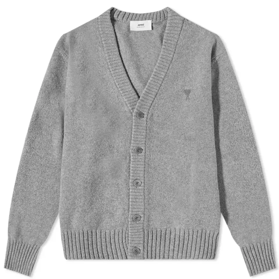 AMI Tonal Small A Heart Cardigan
