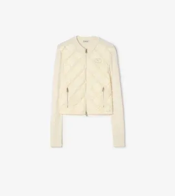 Quilted Nylon and Wool Fulbrook Jacket in Ceramic white
