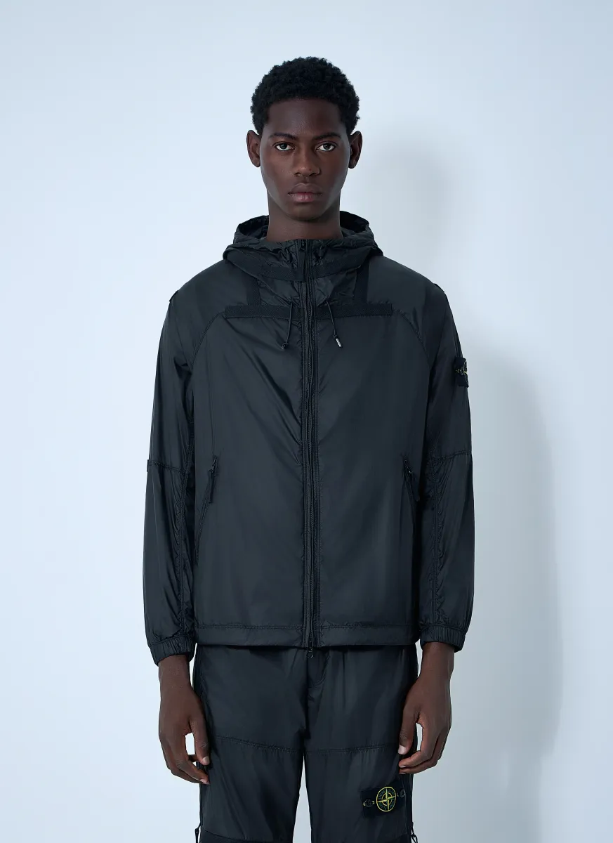 Hooded Logo Patch Jacket