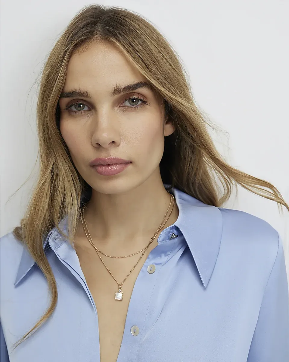 Layer Cream Pendant Necklace