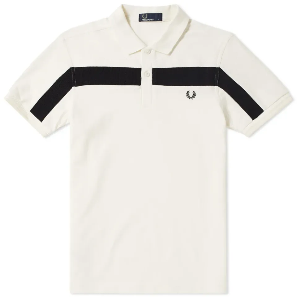 Fred Perry Textured Panelled Retro Polo