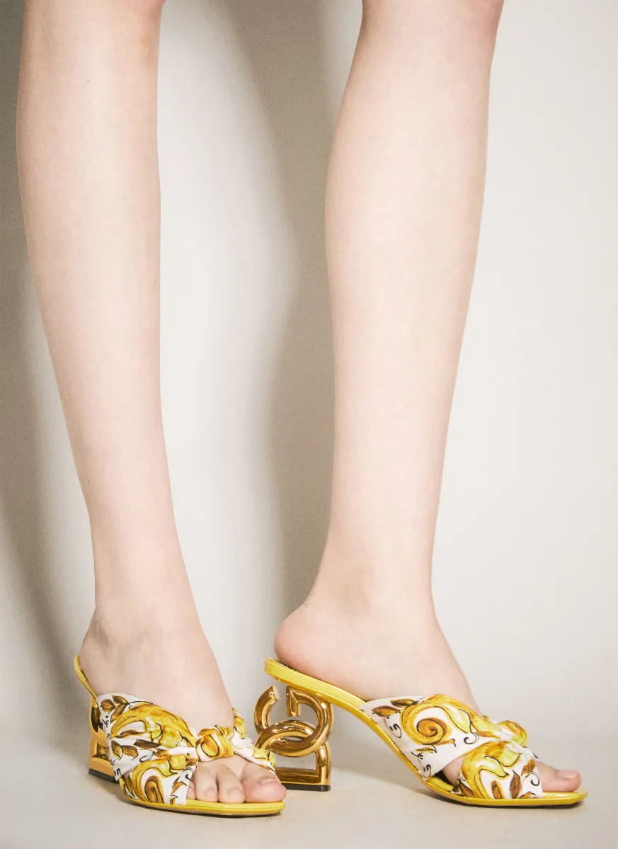 Majolica Silk Twill Heels