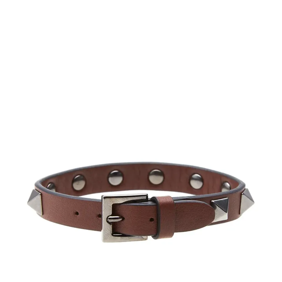 Leather Rock Stud Bracelet