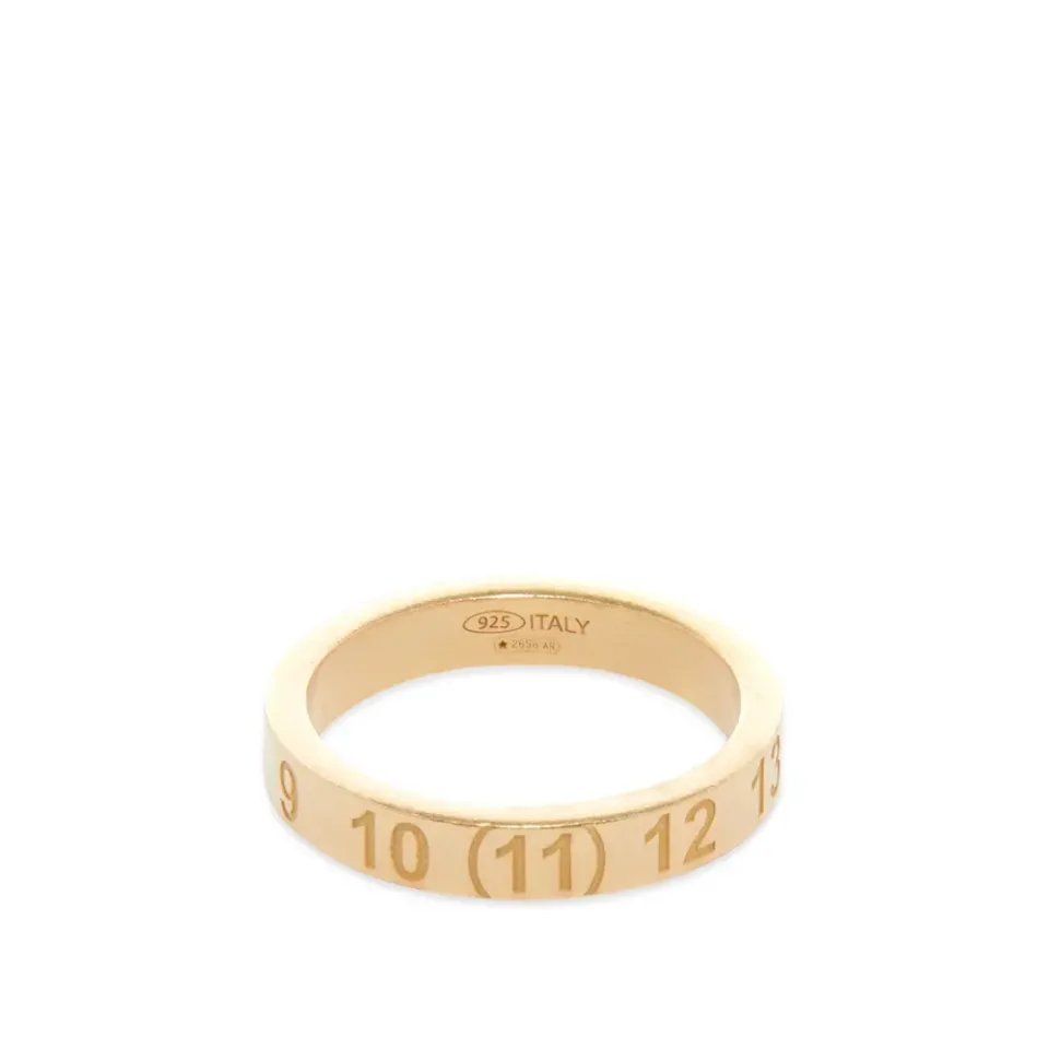 Embossed Number Logo Band Ring