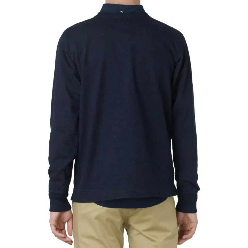 J.S. Homestead Indigo Inlay Stitch Crew Neck Sweat