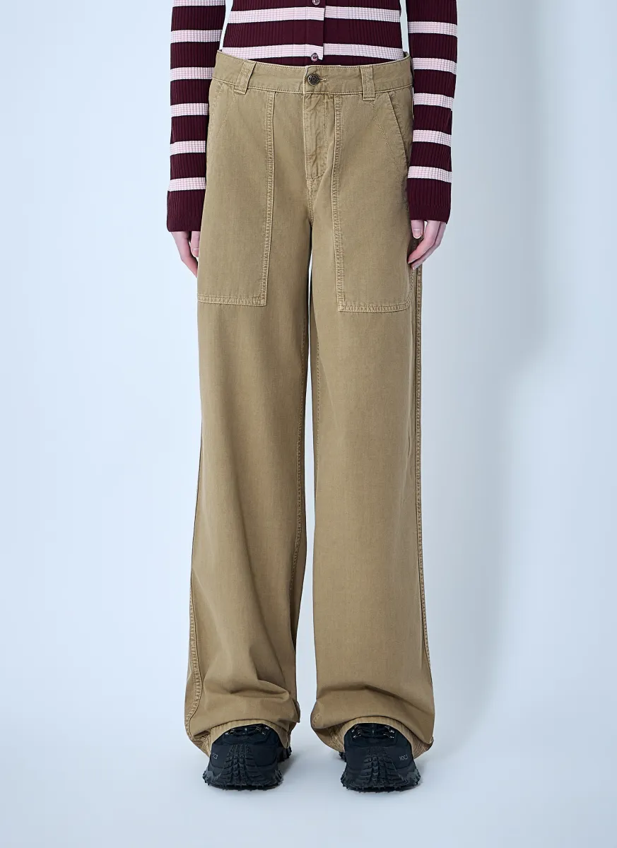 Utility Wide-Leg Trousers