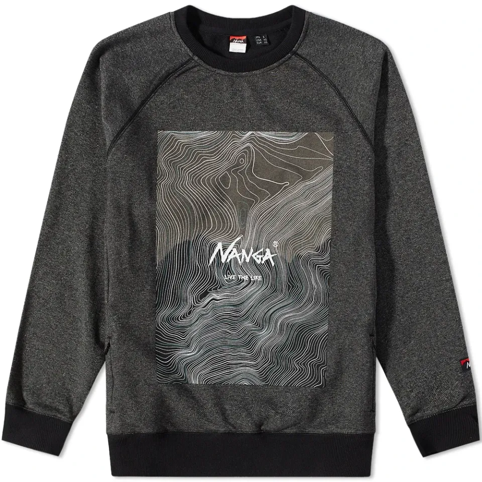 Eco Hybrid Contour Map Logo Crew Sweat