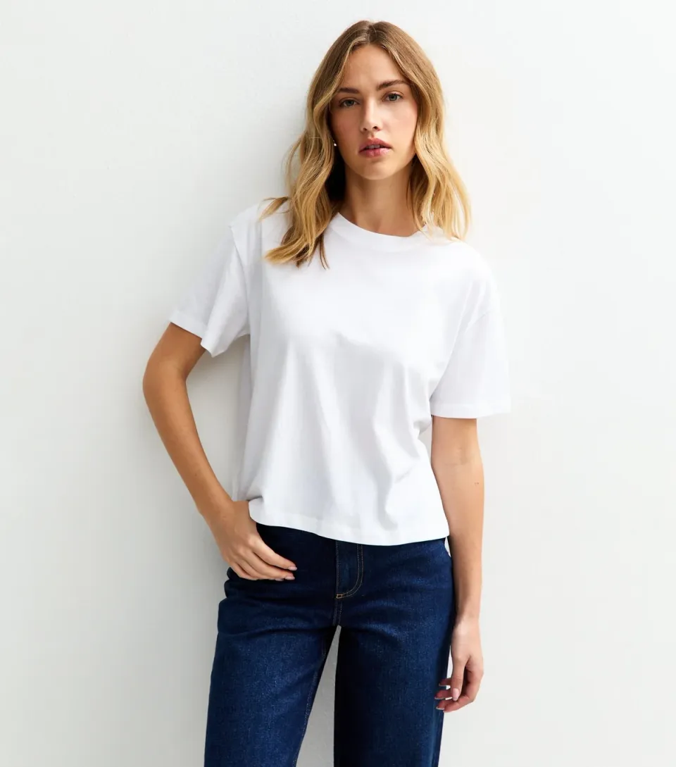 Women's White Boxy T-Shirt
