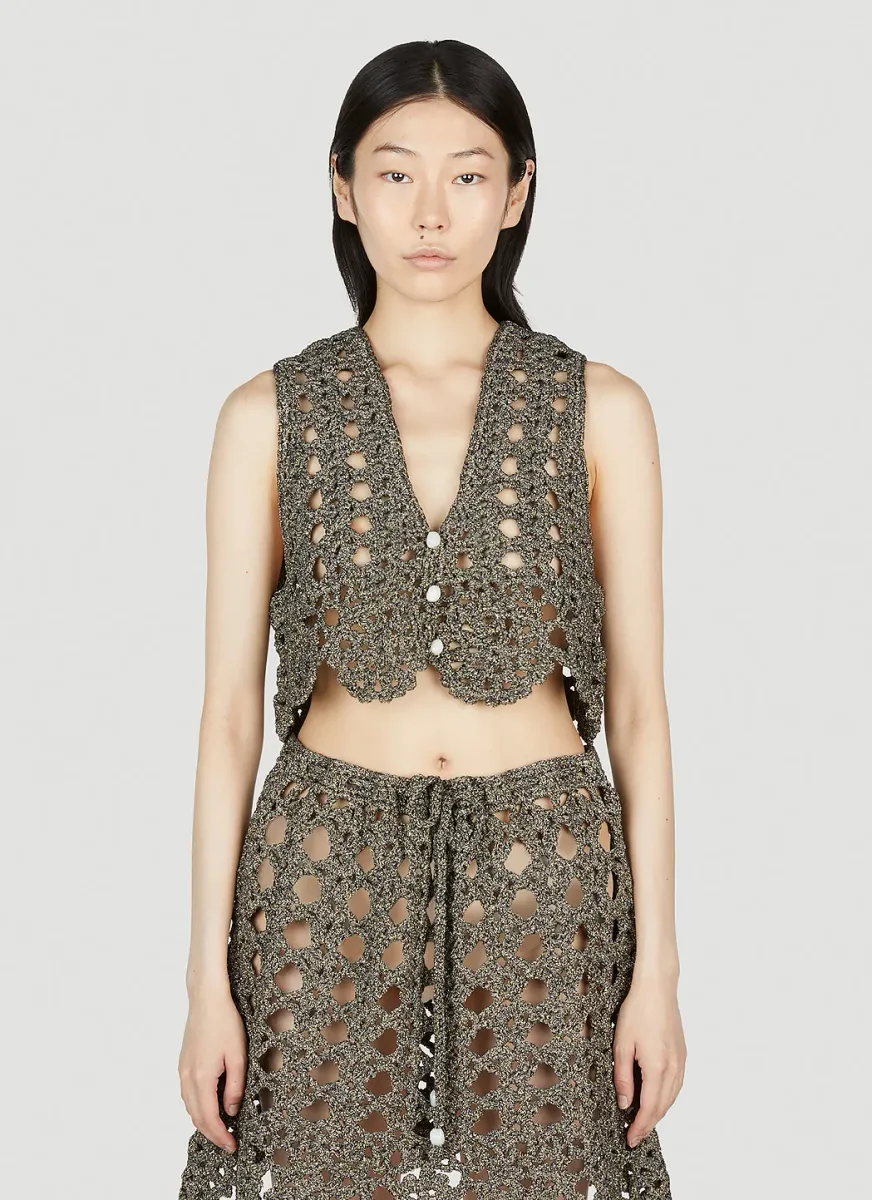 Crochet V- Neck Top