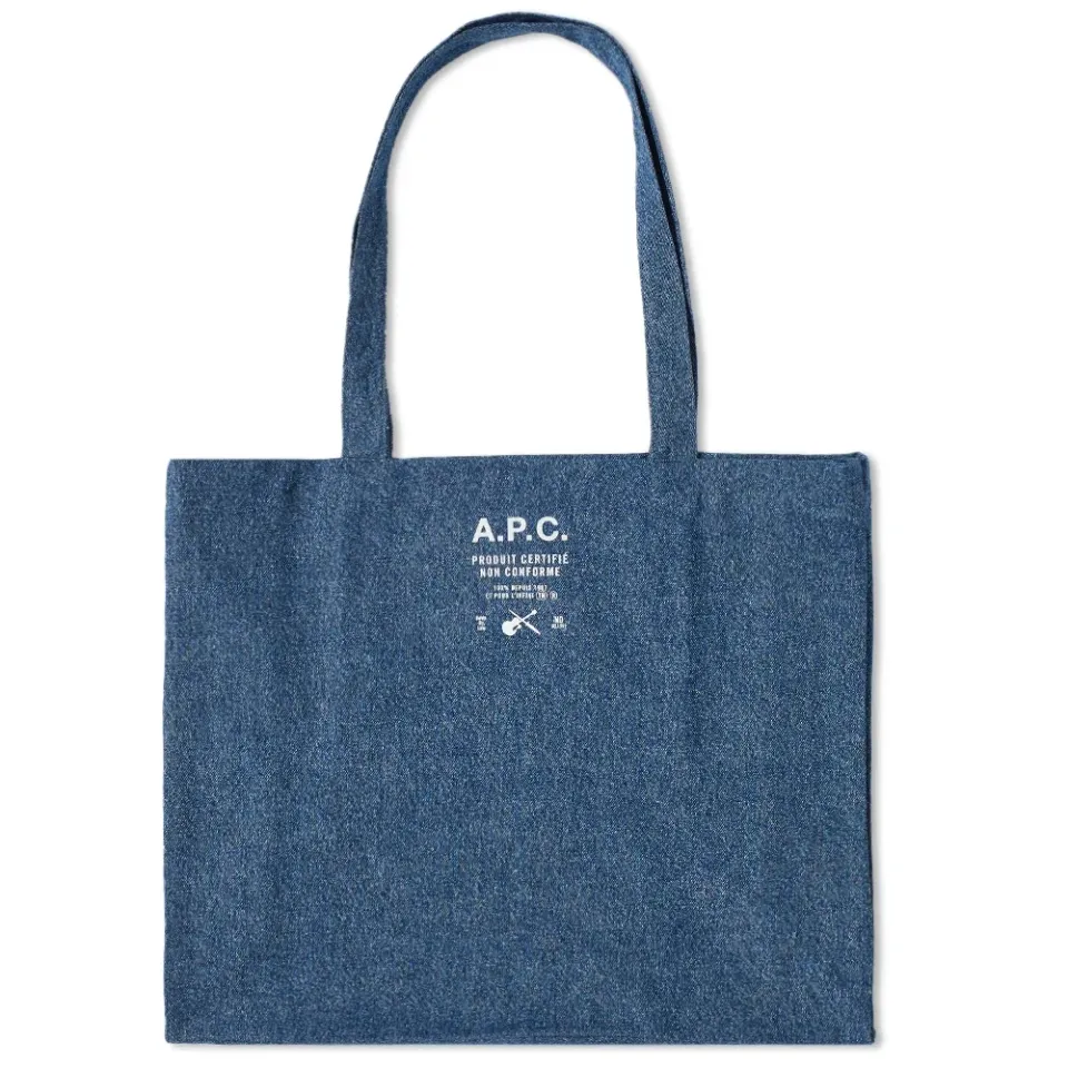 A.P.C Diane Denim Shopping Tote