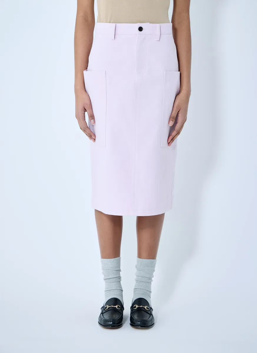 Cotton Canvas Delavé Skirt