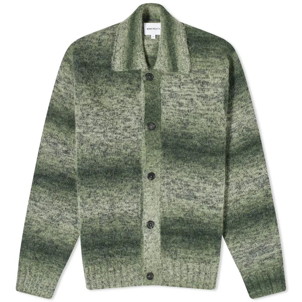 Erik Space Dye Alpaca Mohair Button Polo
