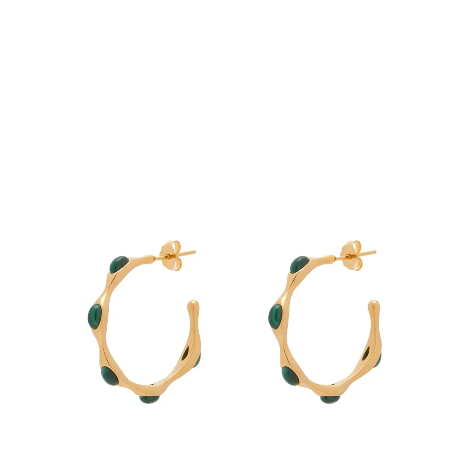 Magma Gemstone Large Hoop Earrings
