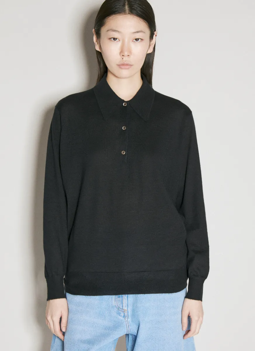 Cashmere Polo Sweater