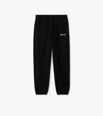 Logo Cotton Jogging Pants in Black