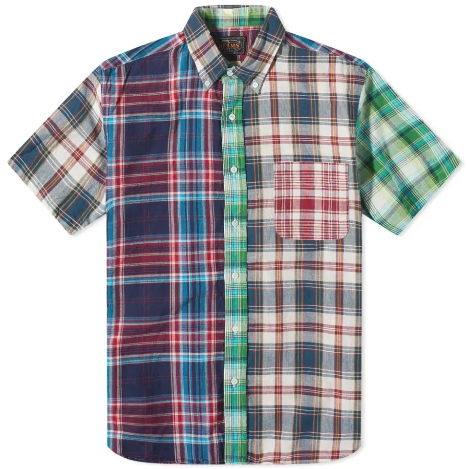 Short Sleeve Indian Madras Check Shirt