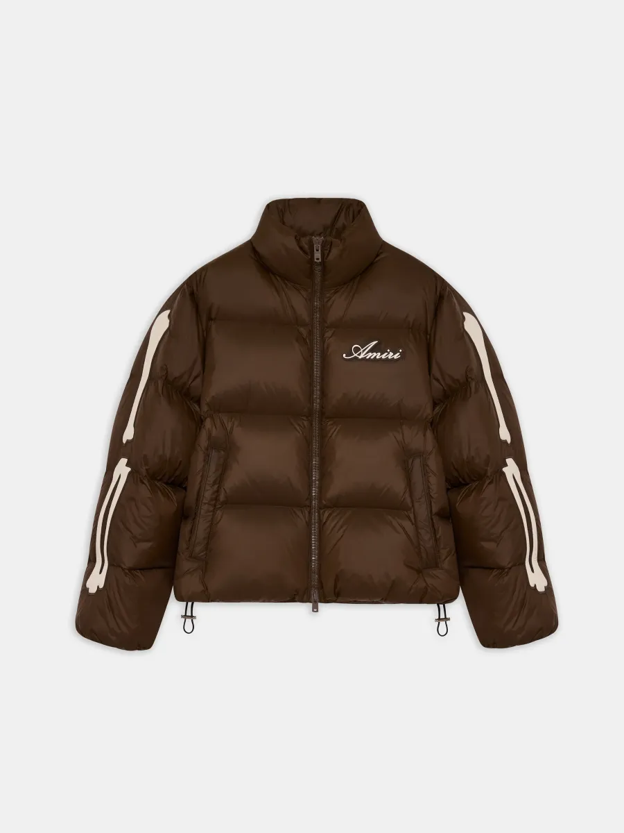 BONES DOWN JACKET - Dark Brown
