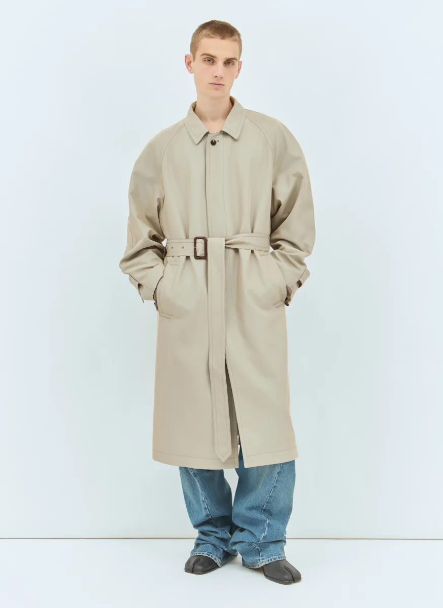 Raw Cuffs Trench Coat
