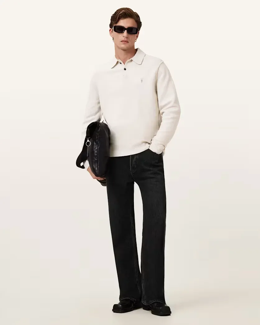 Statten Long Sleeve Ramskull Polo Jumper