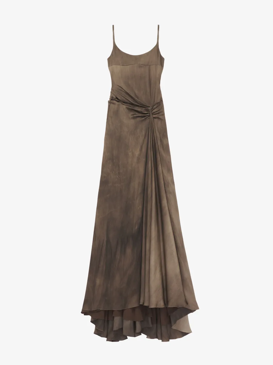 Asymmetric Drape Evening Dress