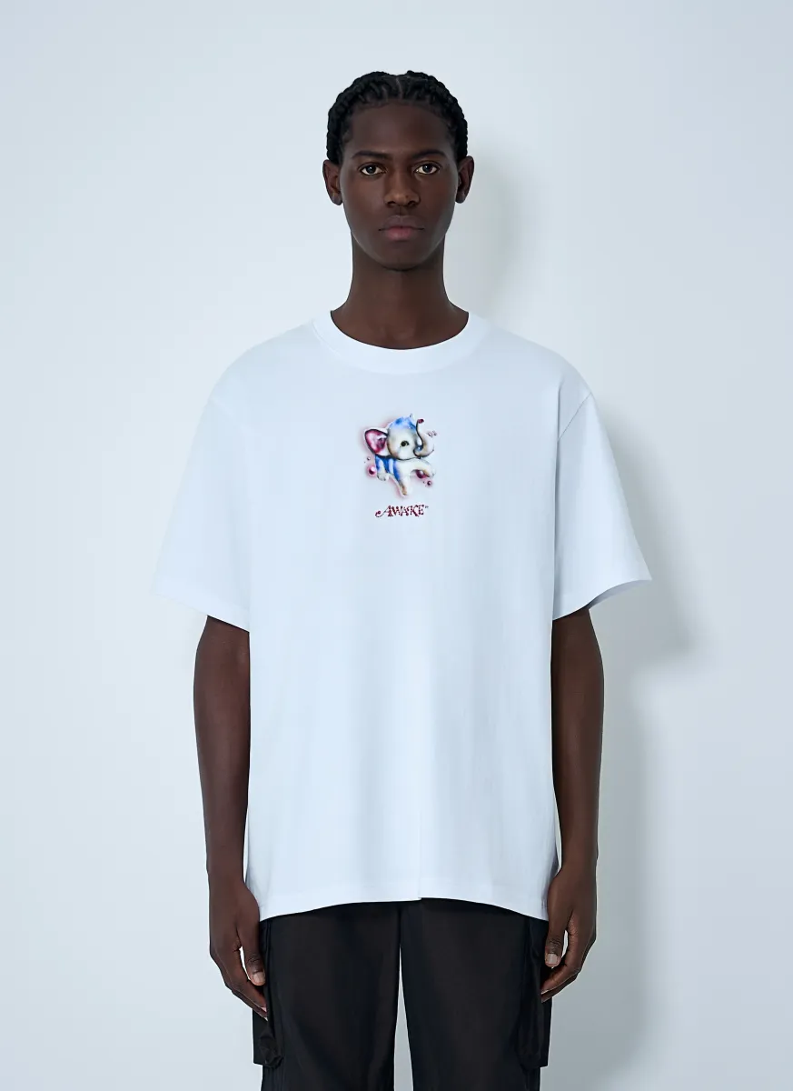 Graphic Motif Cotton T-Shirt