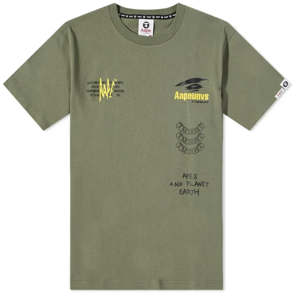 AAPE Mixed Camo Moon Face Tee