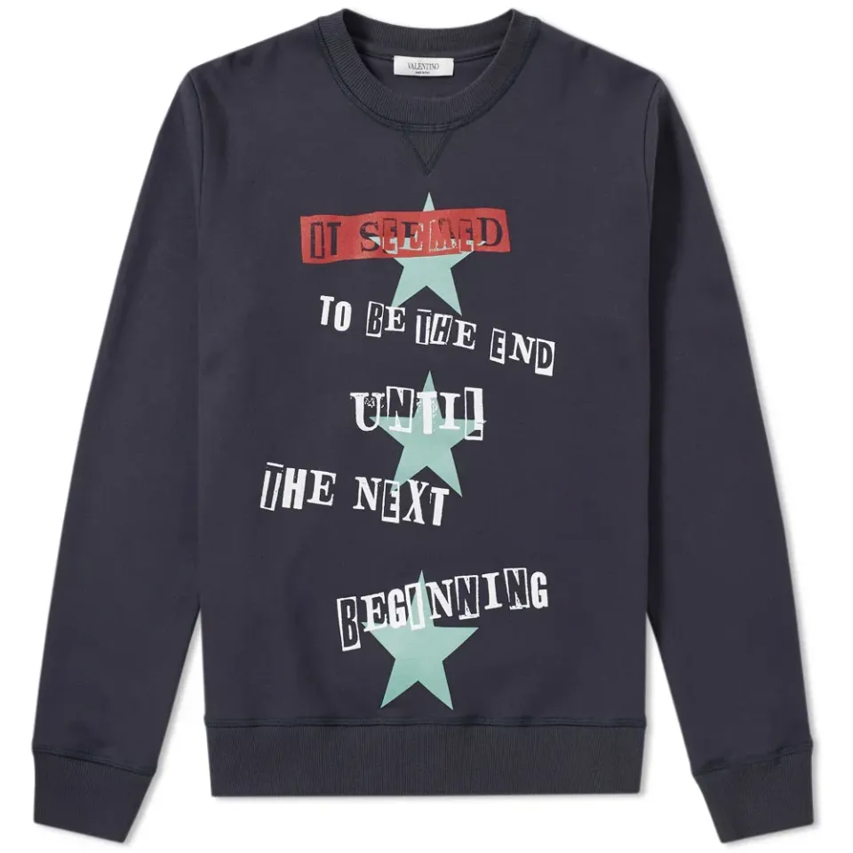 Jamie Reid Punk Poem Stars Crew Sweat