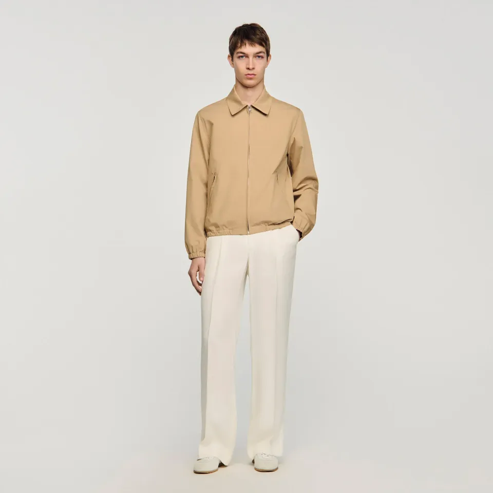 Zip-up cotton jacket