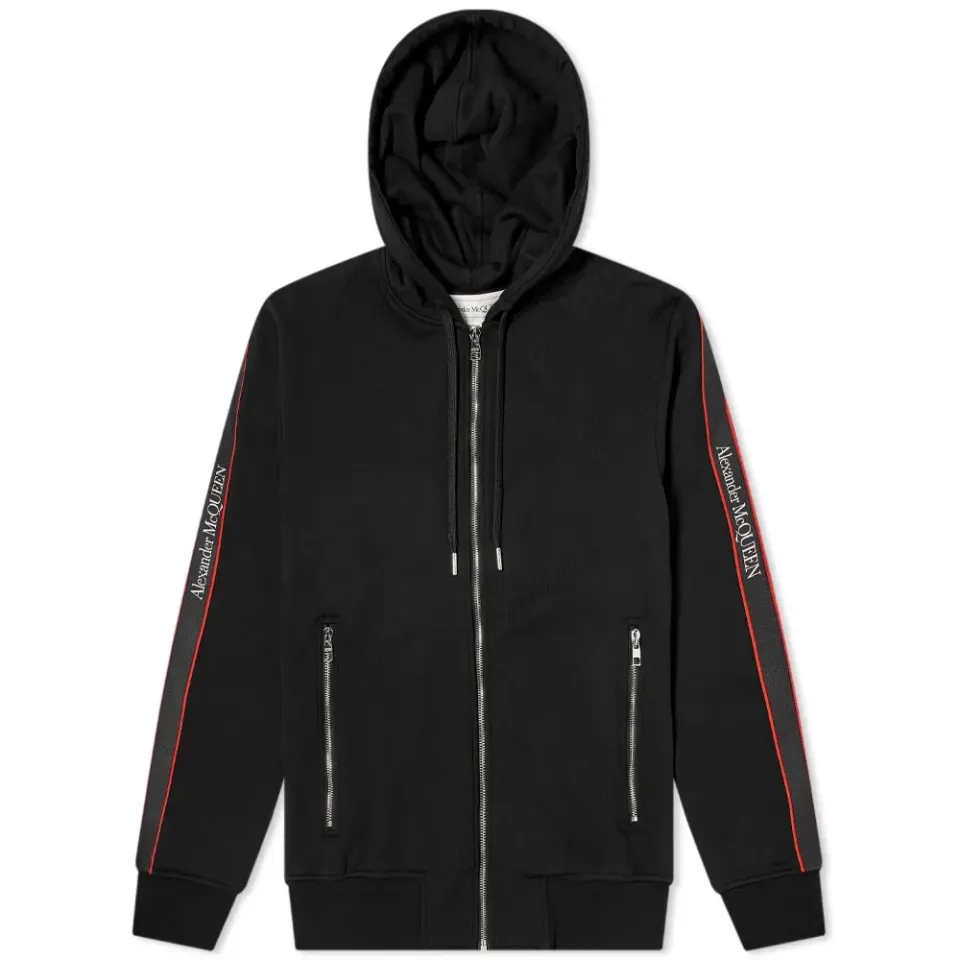 Taped Logo Zip Hoodie