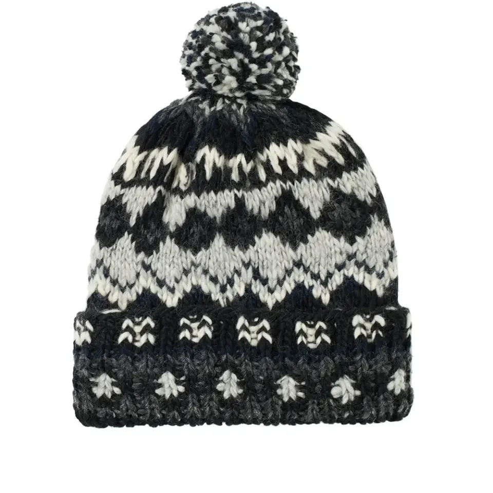 Double Cuff Fair Isle Beanie