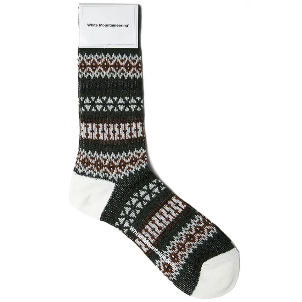 Triangle Jacquard Middle Sock