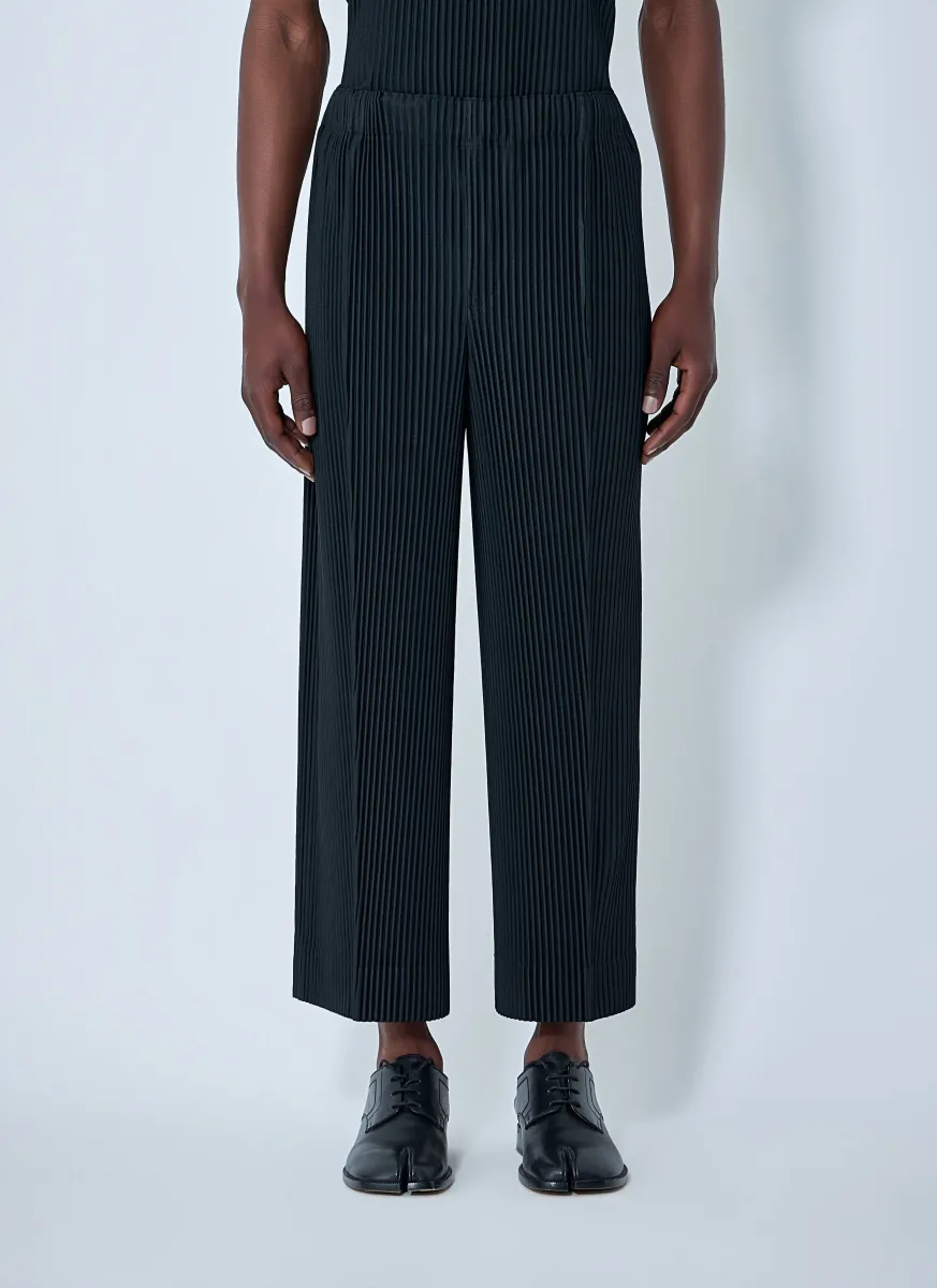 Pinstripe Wide-Leg Trousers