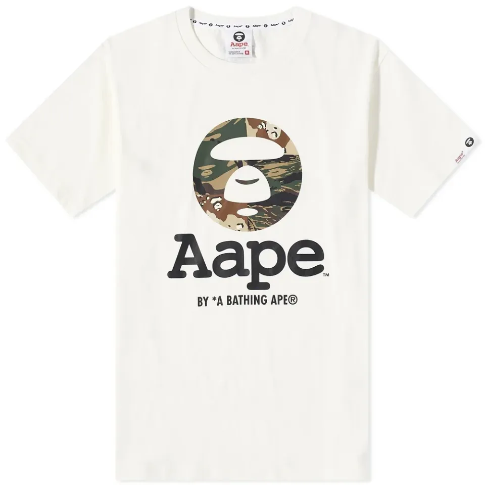 AAPE Mix Camo Moon Face OG Tee