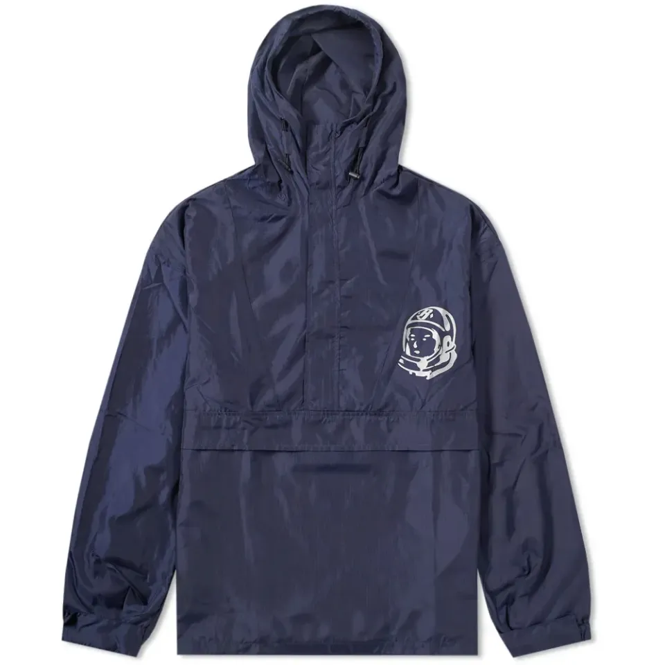 Nylon Hooded Half Zip Jacket