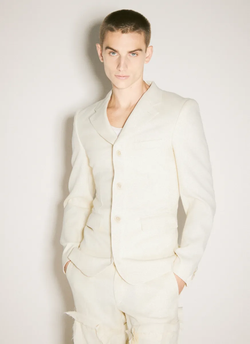 Single-Breasted Wool-Blend Blazer