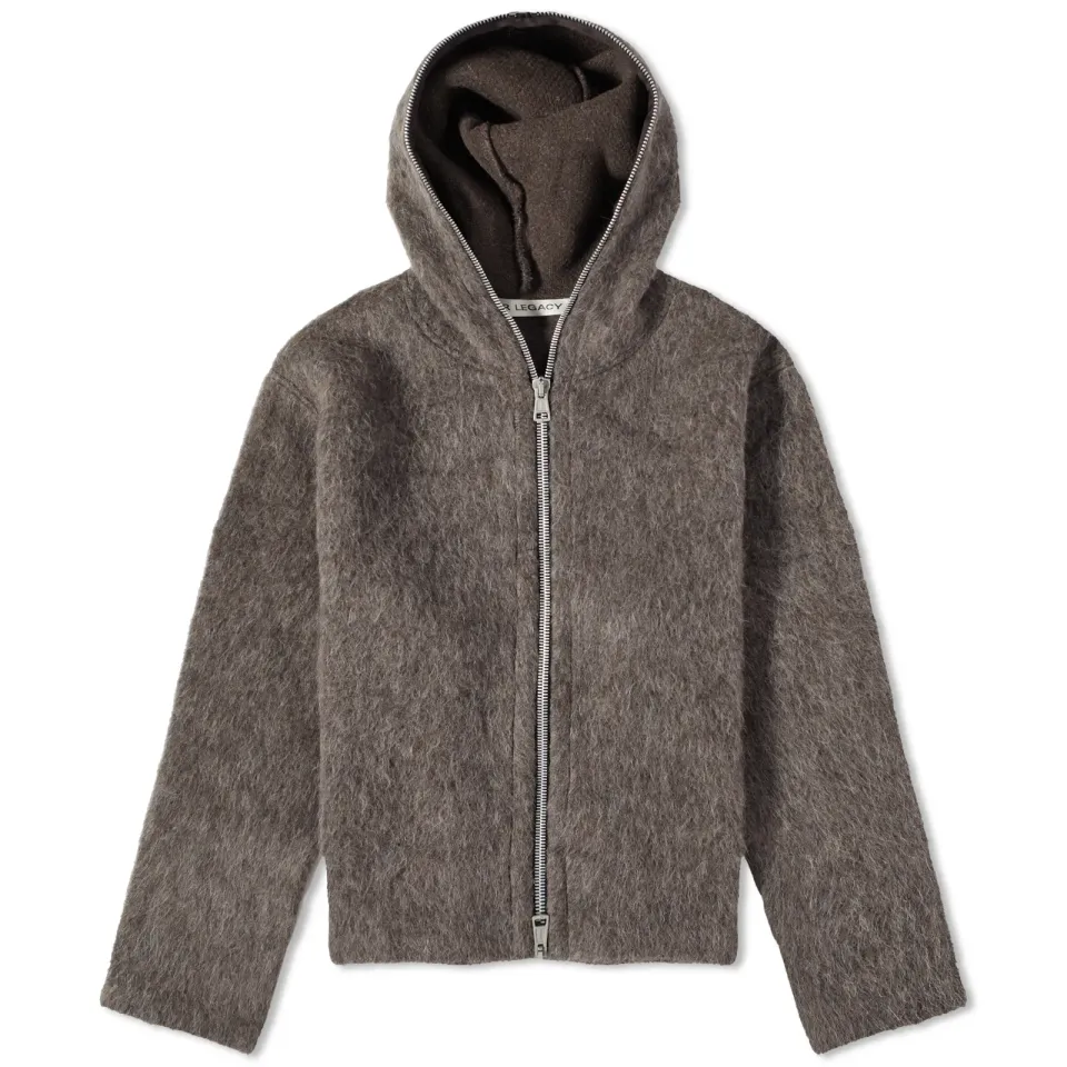 Full Zip Knitted Hood