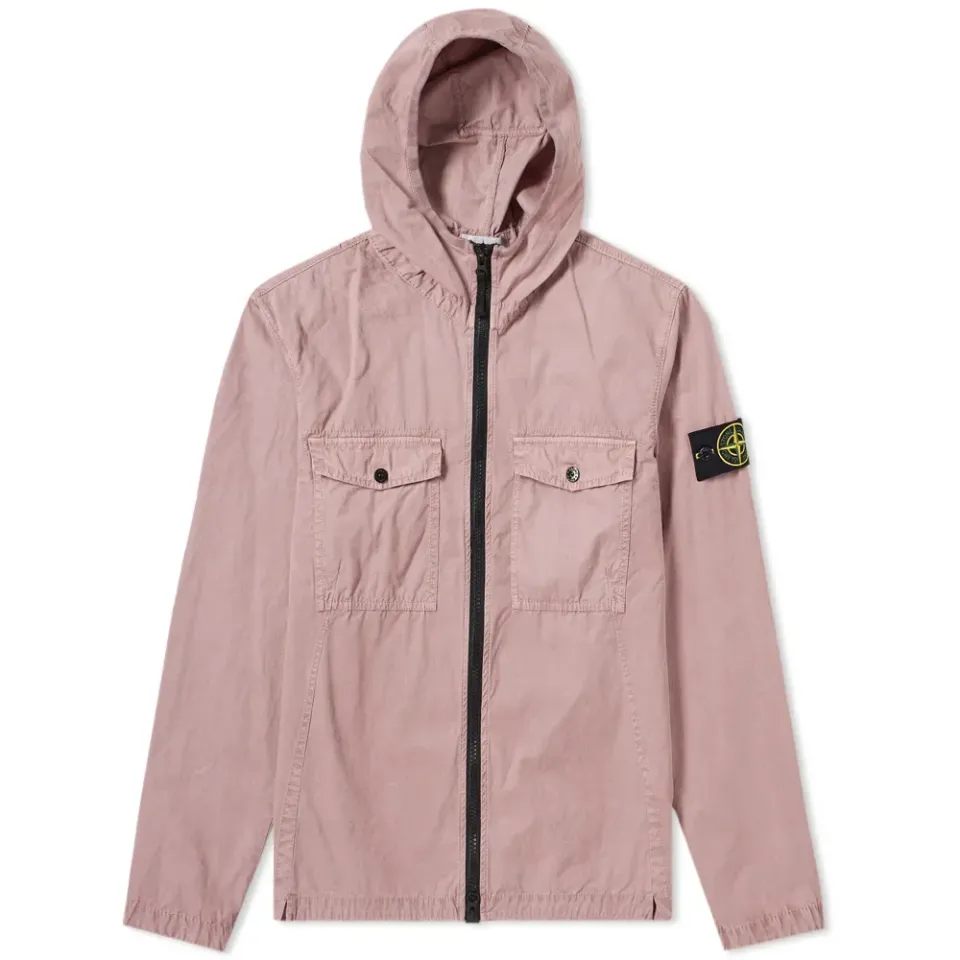 Garment Dyed Hooded Zip Shirt